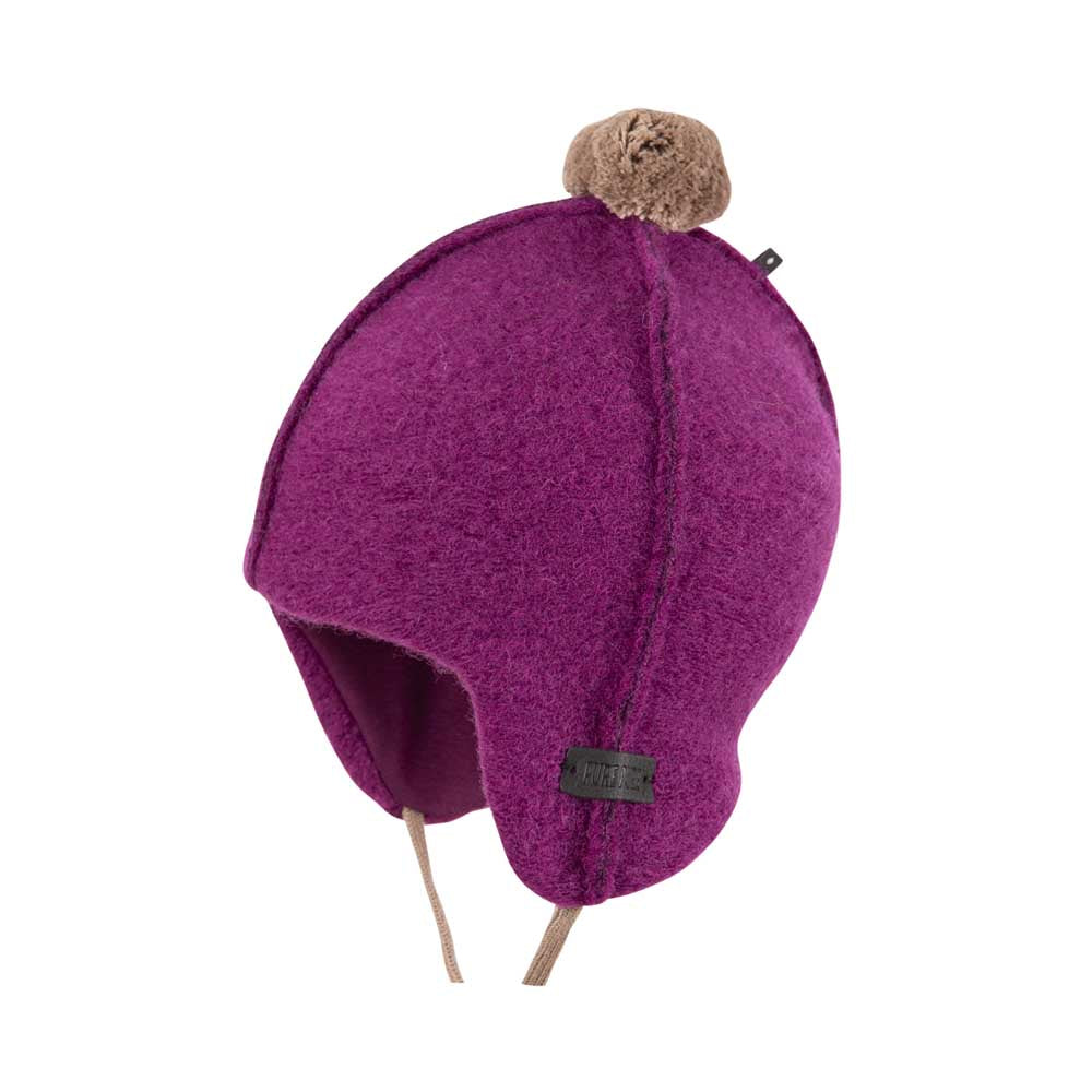 Pure Pure Wollwalk Bommelmütze, Purple-wine