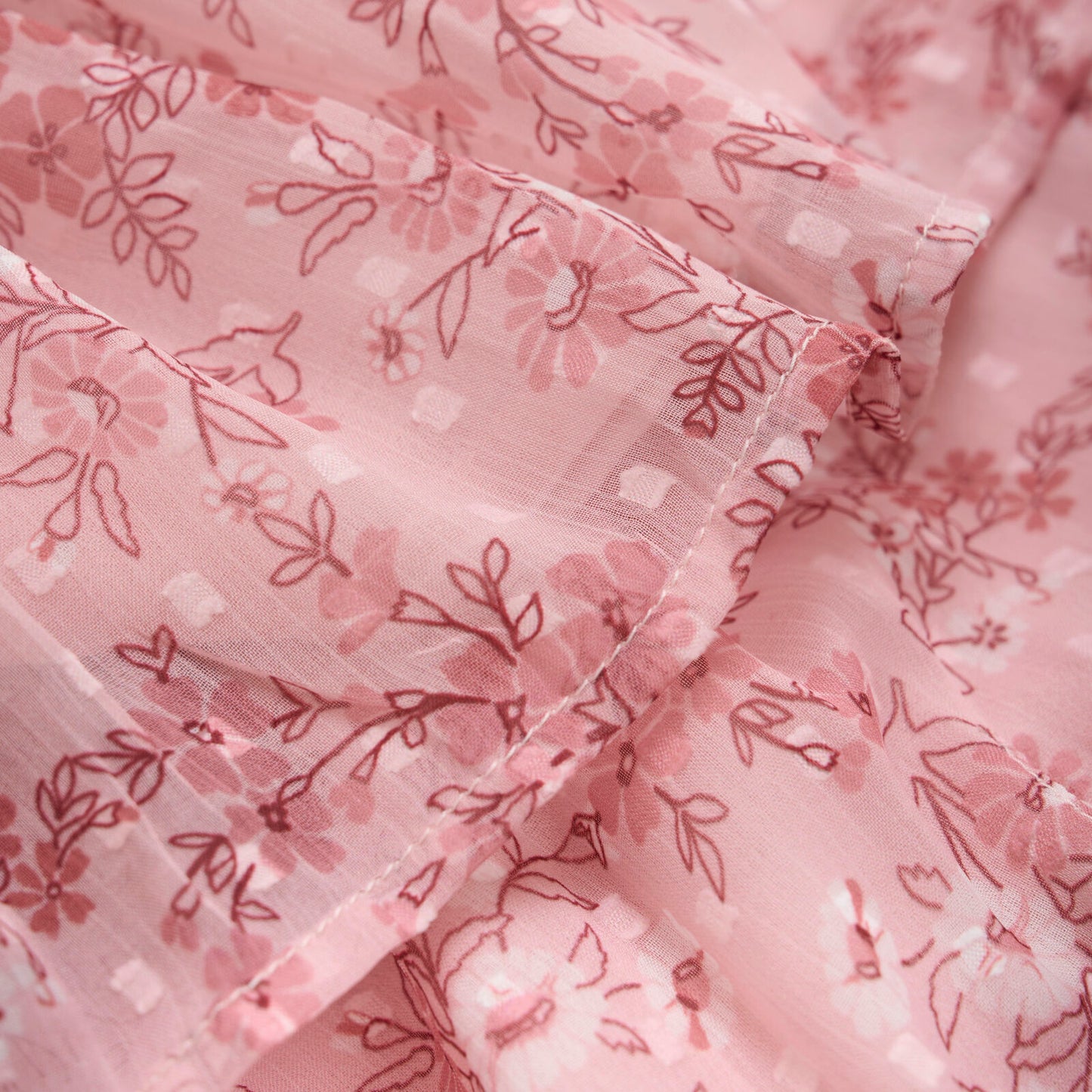 Dress Flower Dobby rosa