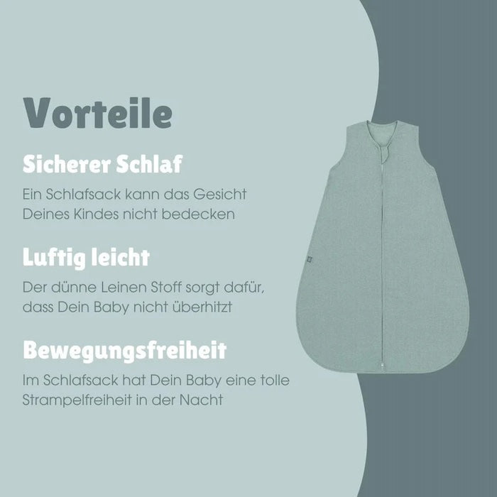 Leinen Schlafsack 0.5 TOG mint