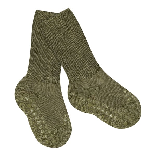 Oeko-Tex Bambus Anti-Rutsch Socken, olive