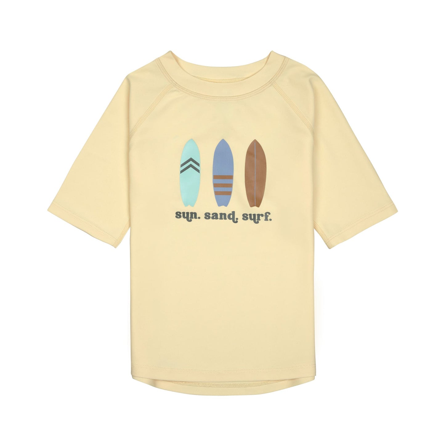 UV Shirt Kinder Kurzarm - Surfbrett, Gelb