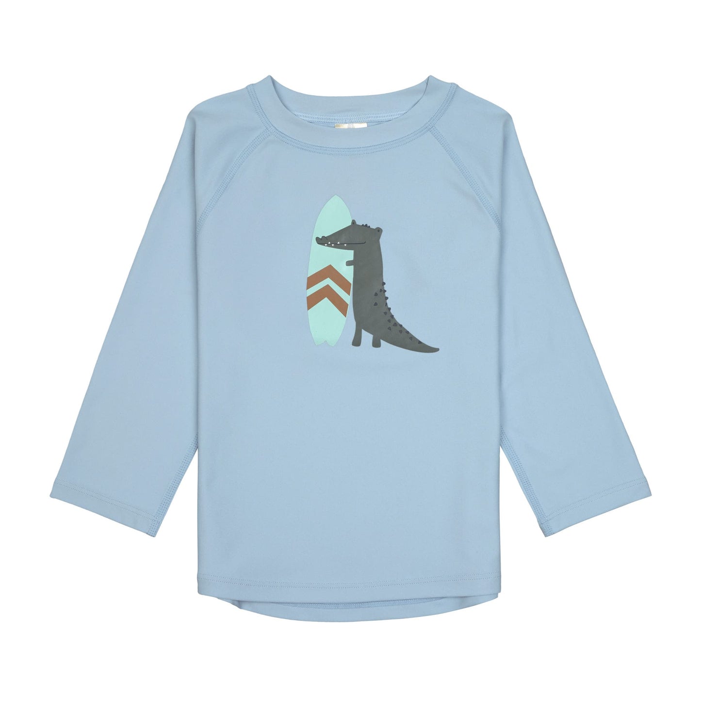 UV Shirt Kinder Langarm - Krokodil, Hellblau