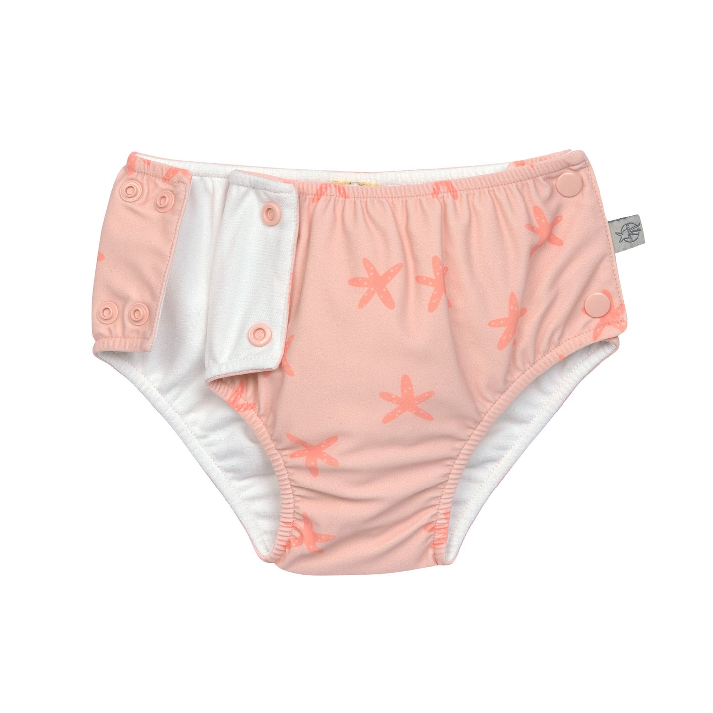 Schwimmwindel mit Druckknöpfen - Seestern, Rosa