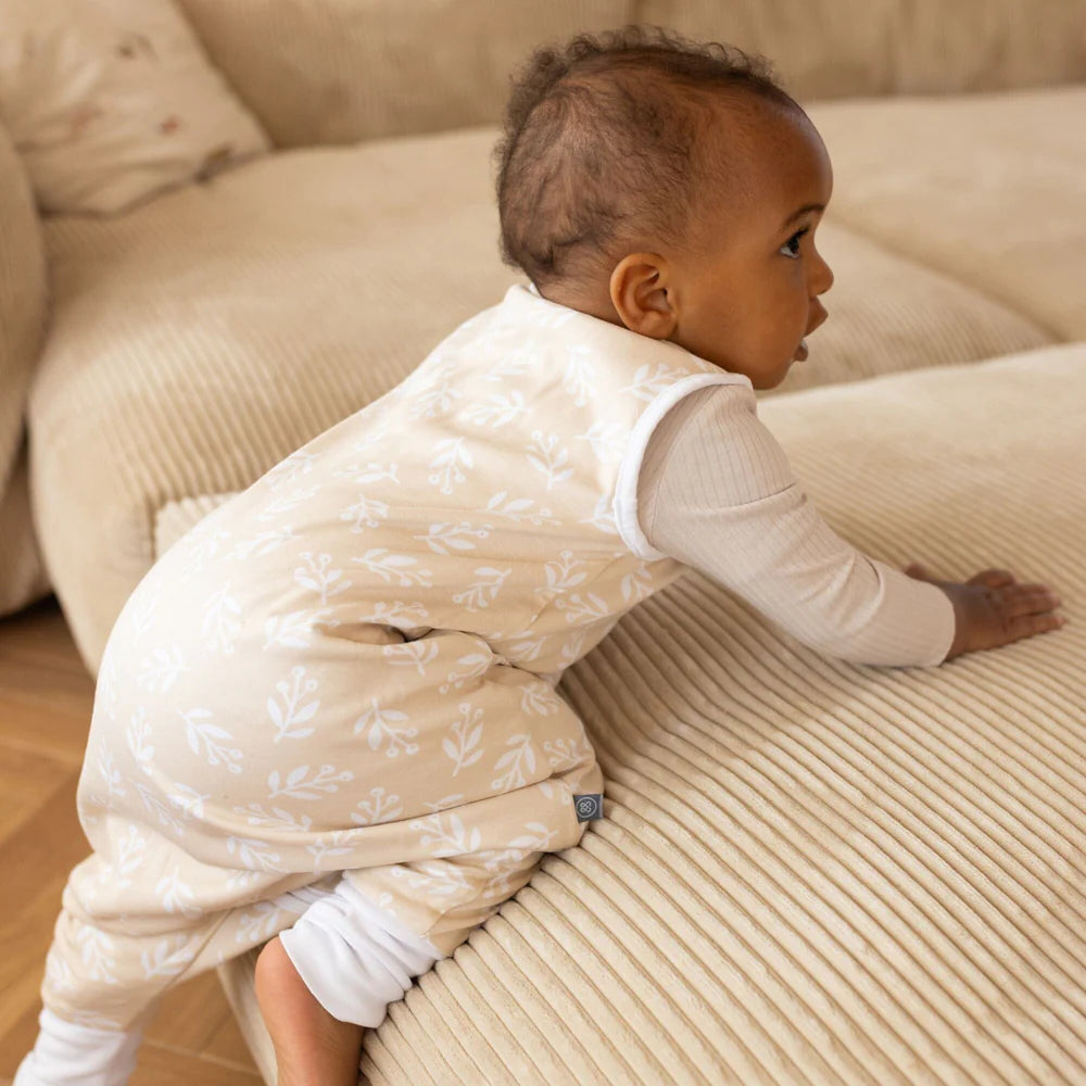 Schlafsack mit Füssen 1.0 TOG, Floral Sand
