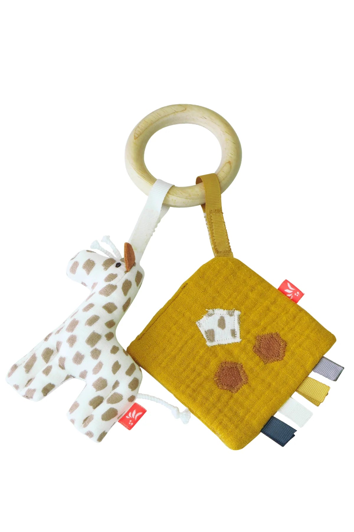 Beissring Giraffe mit Knister-Tuch