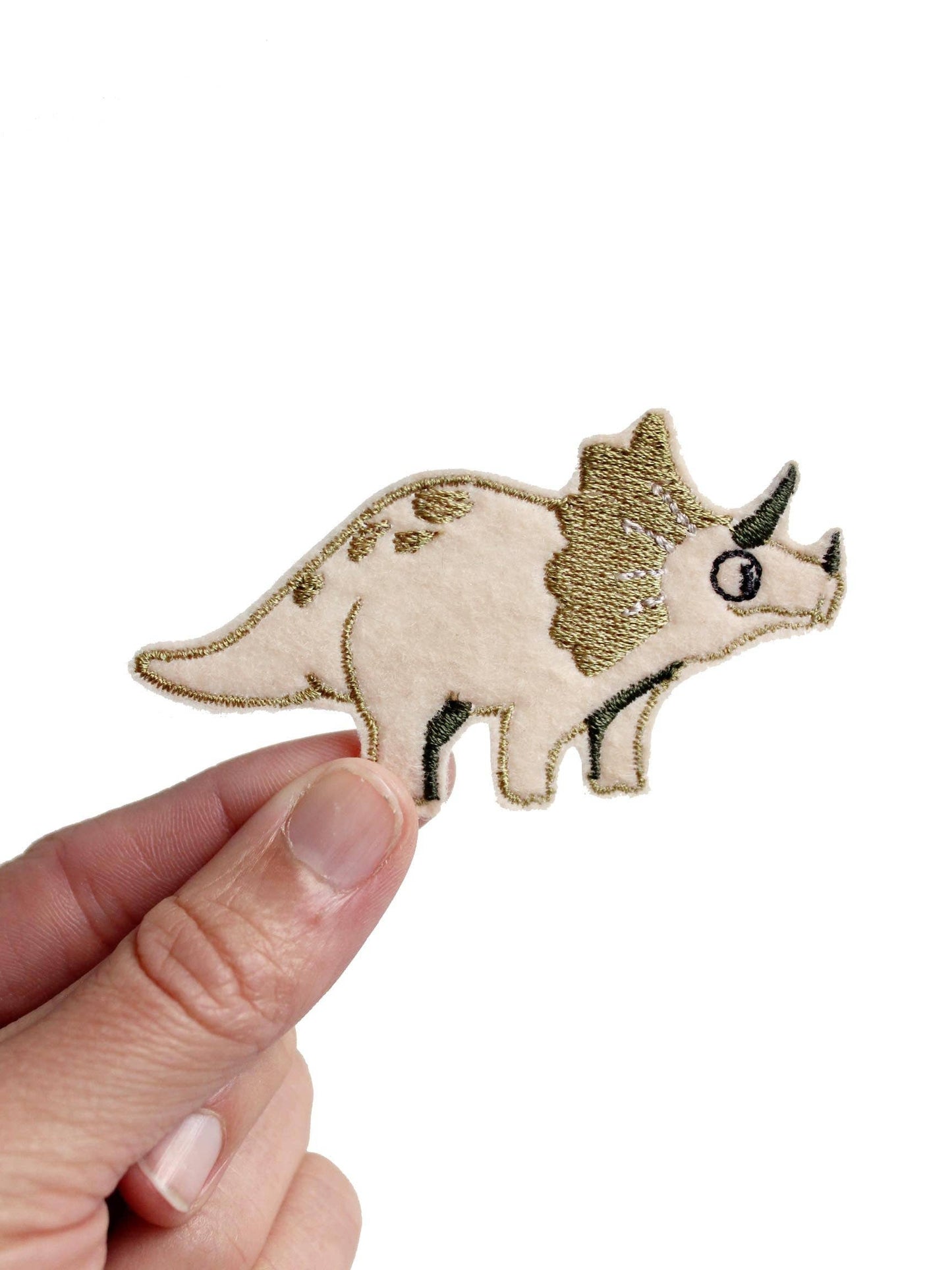 Aufnäher Dino Triceratops, Bügelflicken