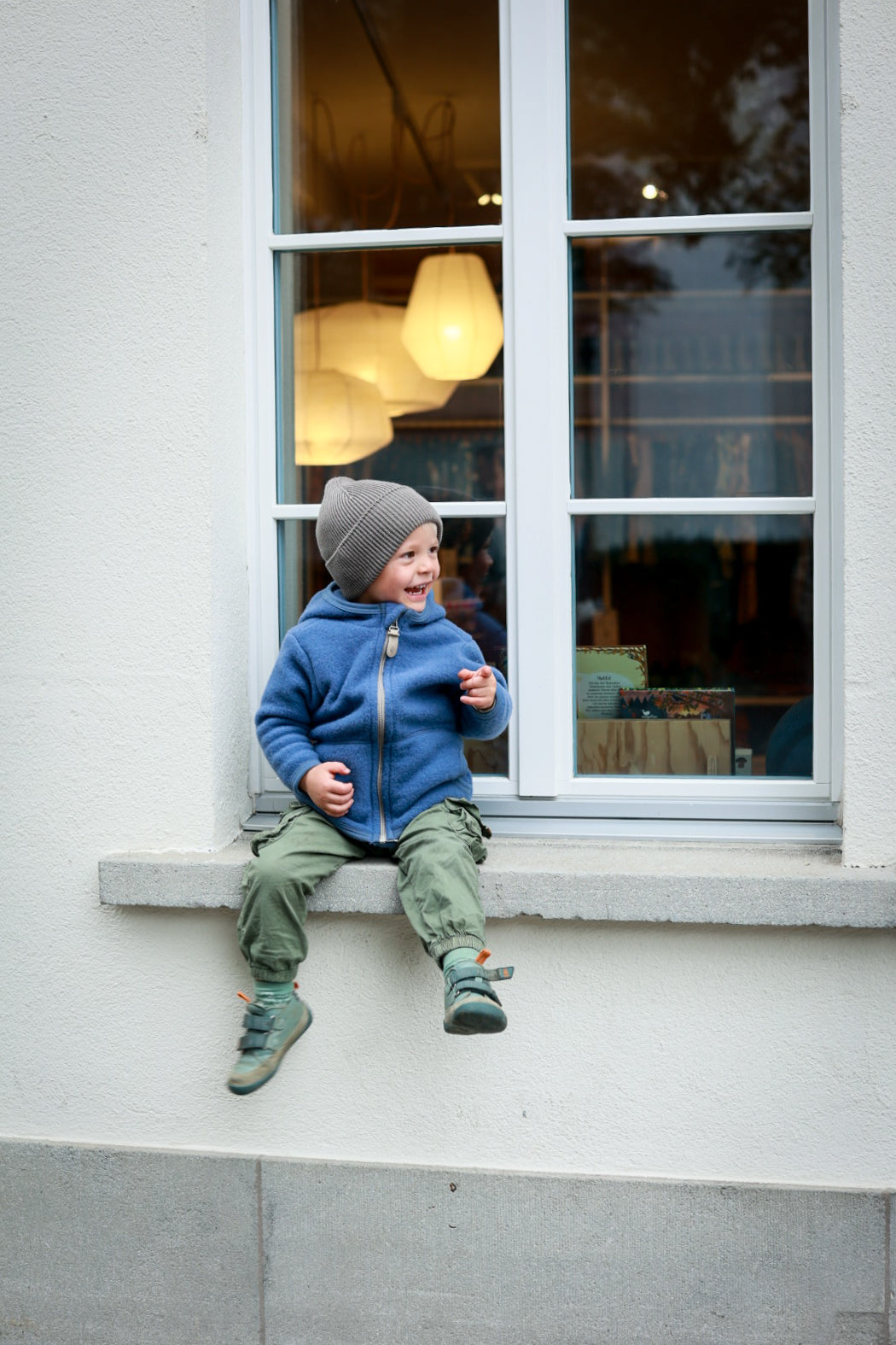 Kids Jacke Fleece, smoke-blue