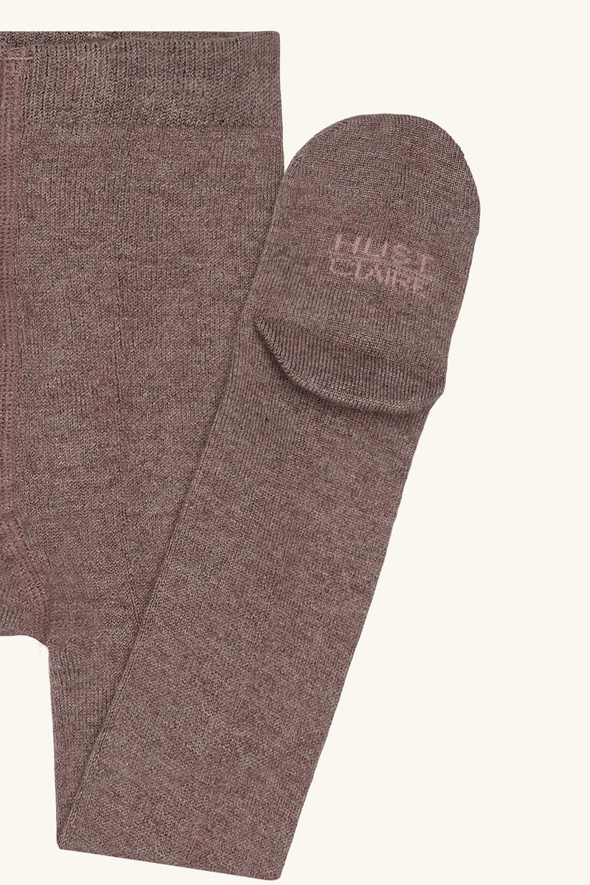 Foxie Stockings Wool blend, Brown stone
