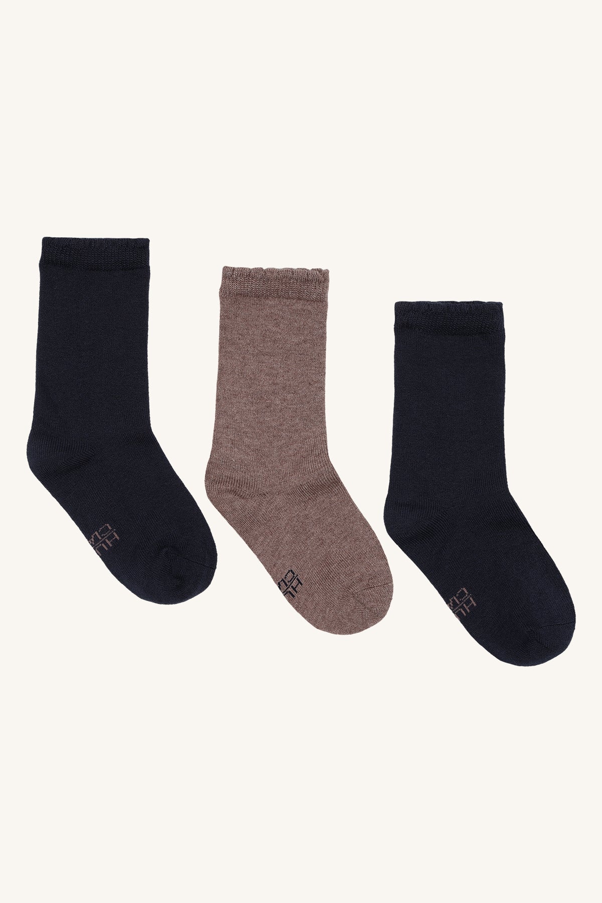 Foty 3-pack Socks, Wool -Bamboo, More navy