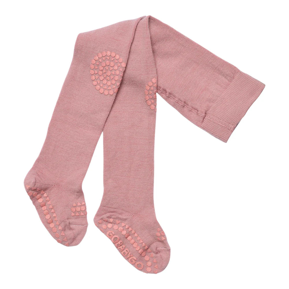 Oeko-Tex Wolle Krabbel-Strumpfhosen, rose blush
