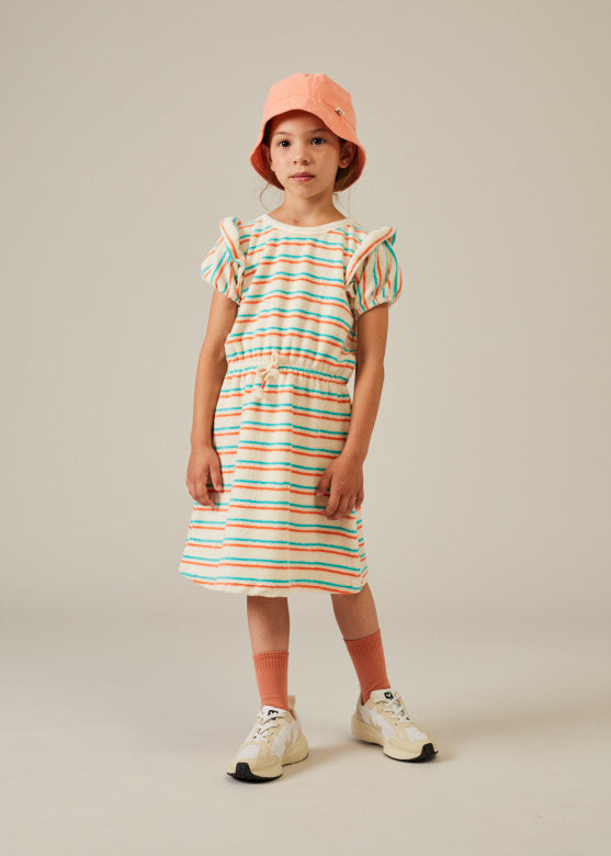 Frottee-Kleid mit Streifen
