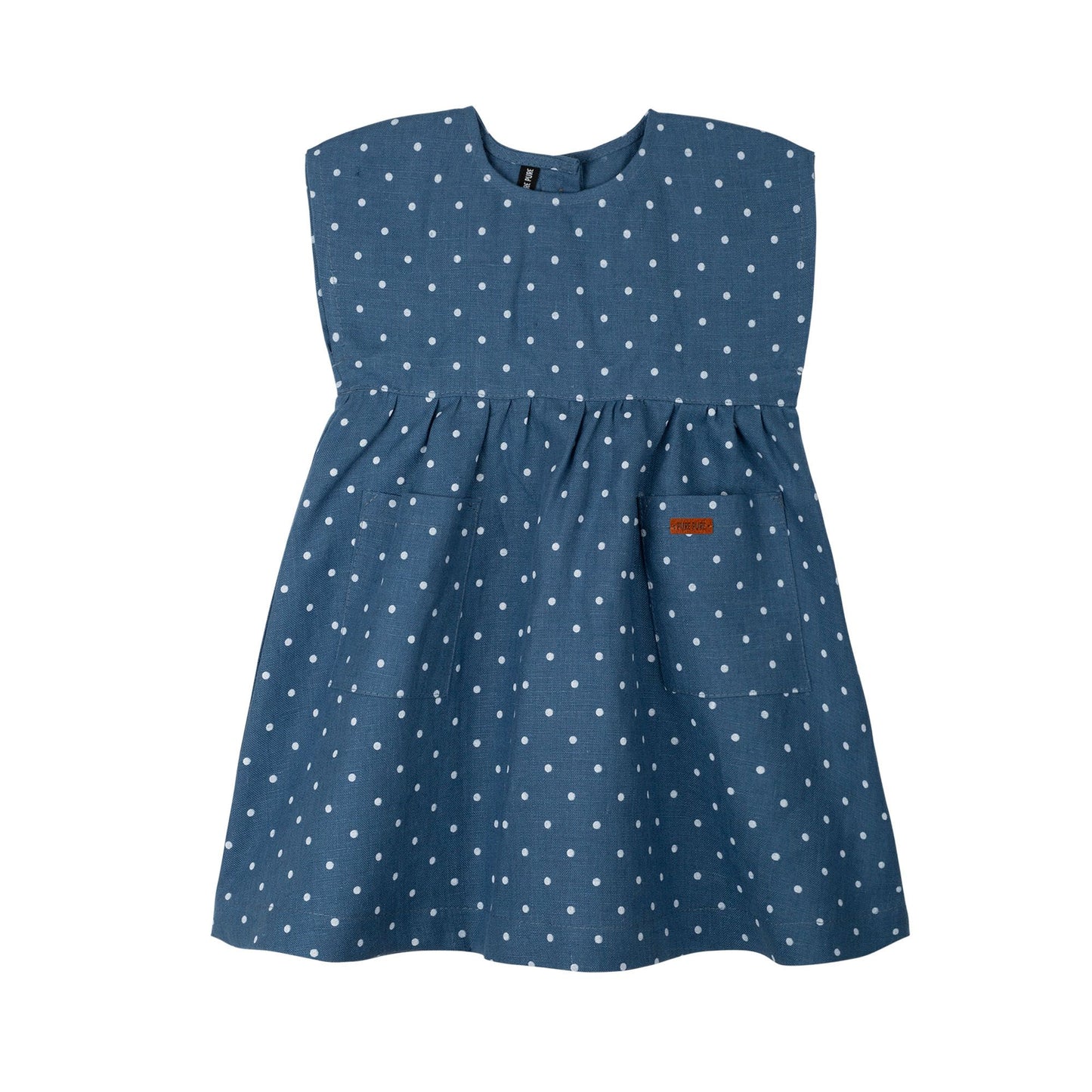 Mini-Kleid Leinen, Pünktchen