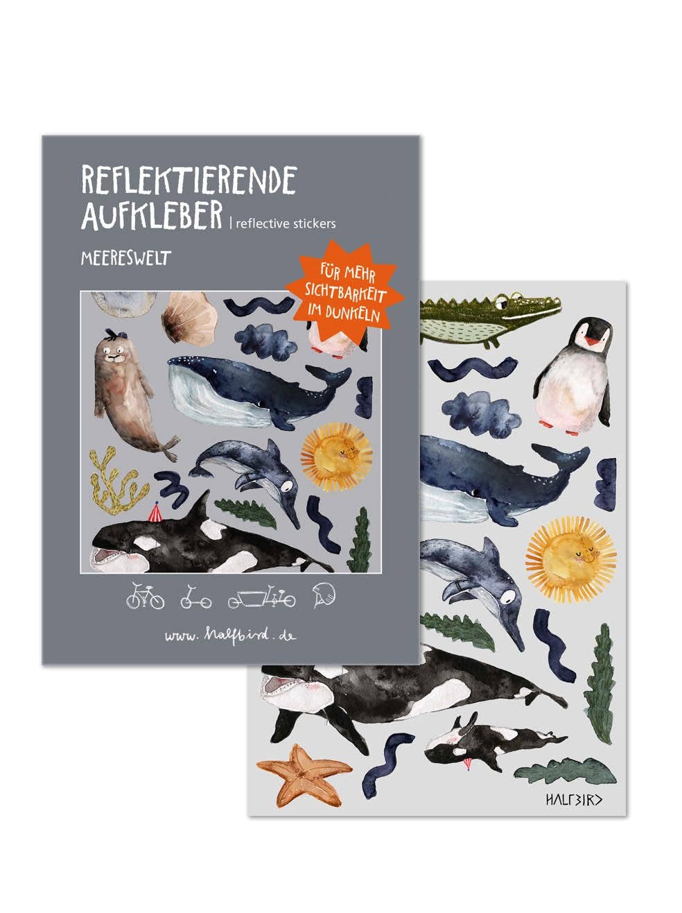 SET Reflektierende Aufkleber "Meereswelt"
