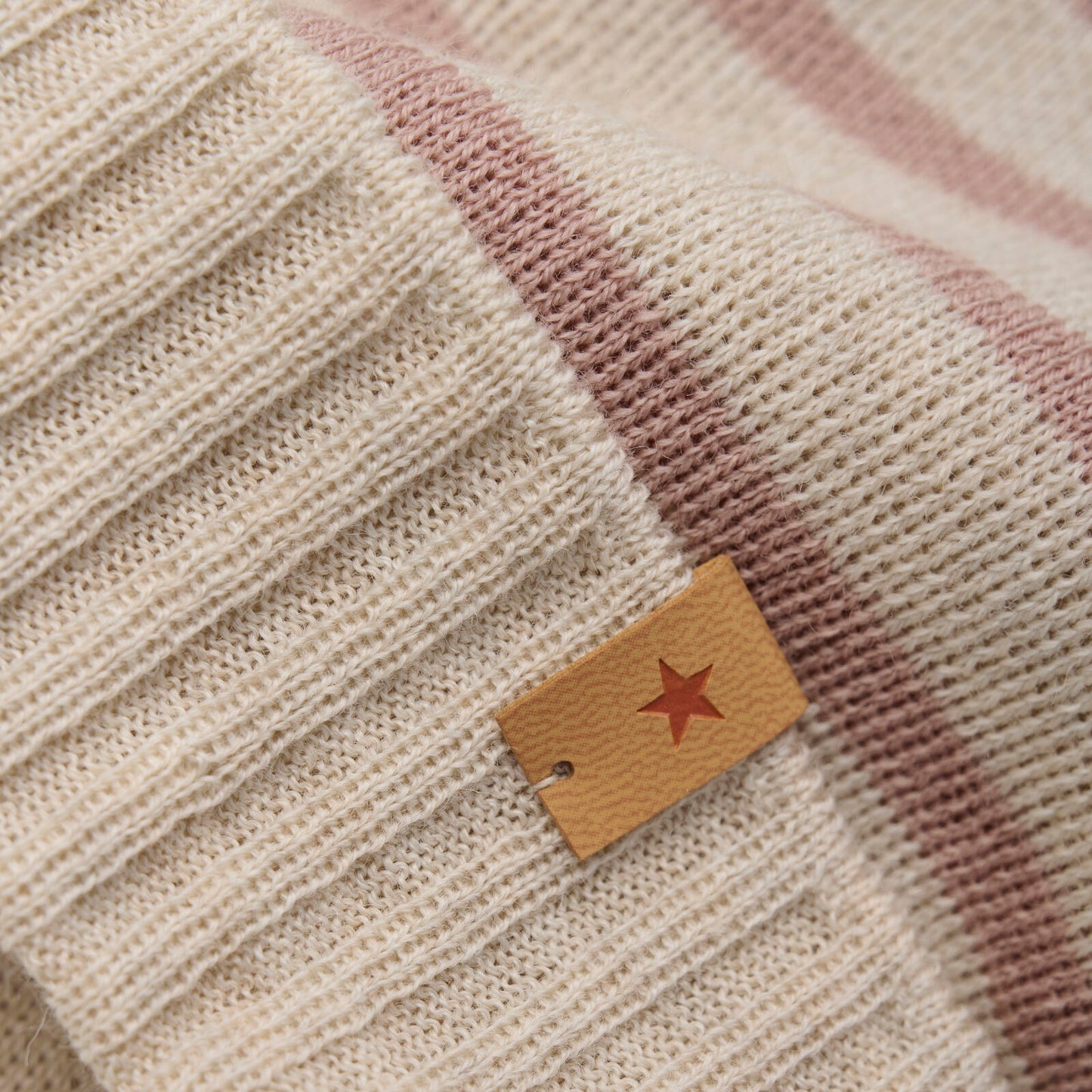 Beanie Ears Stripe Wool Knit