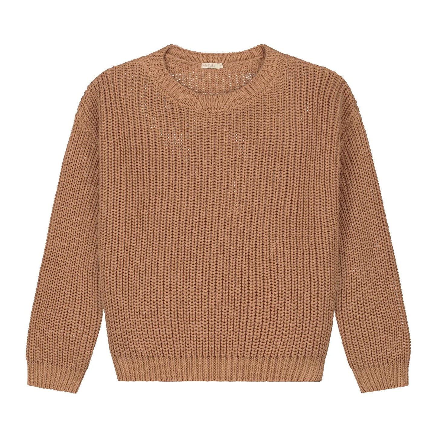 Chunky Women Knit Sweater, biscuit