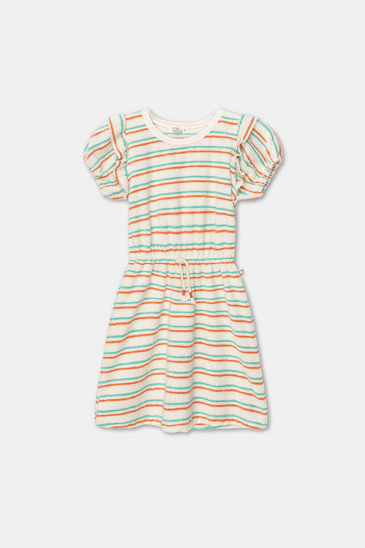 Frottee-Kleid mit Streifen