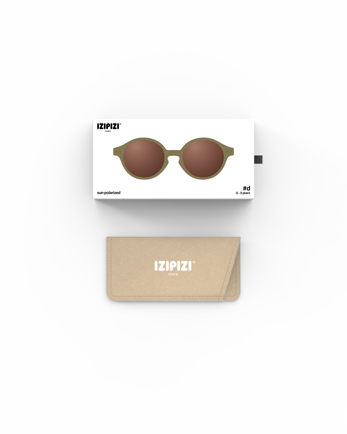 IZIPIZI Kinder Sonnenbrille 0-3 Jahre, glossy kaki