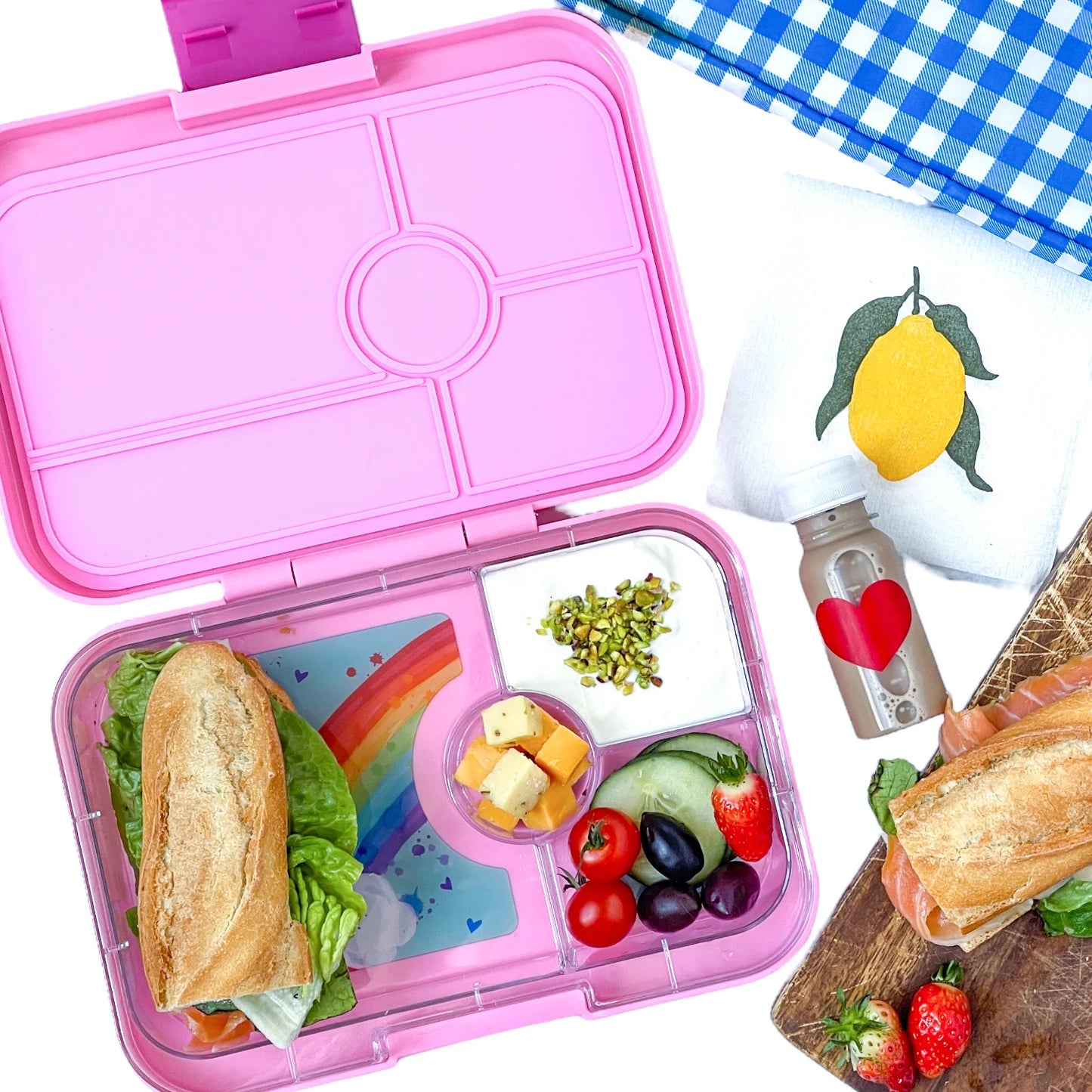 Znüni Lunchbox Pink Roar Rainbow