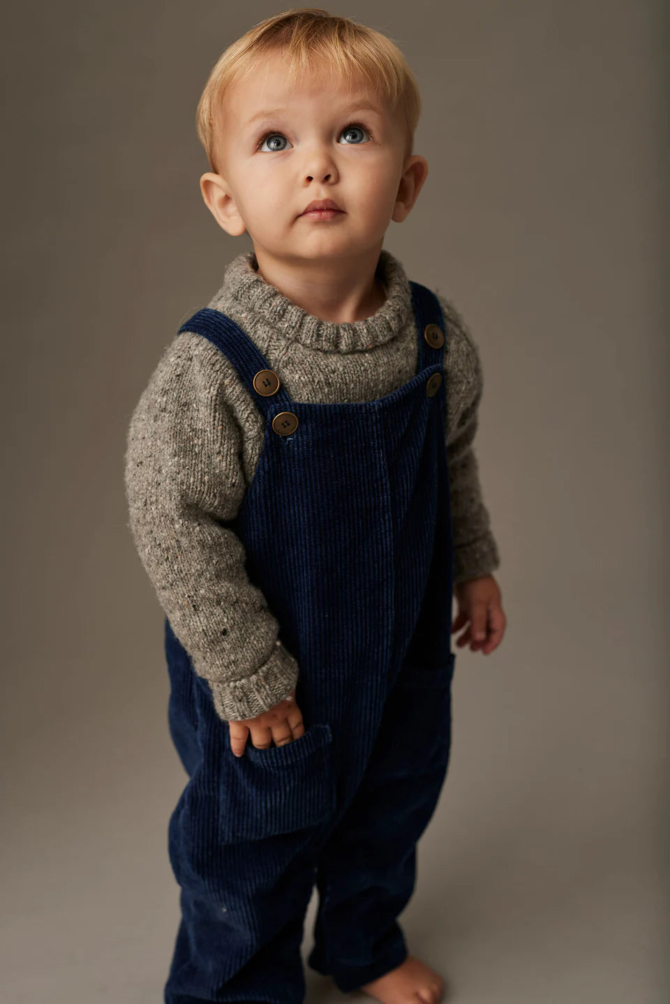 Denim corduroy baby overalls