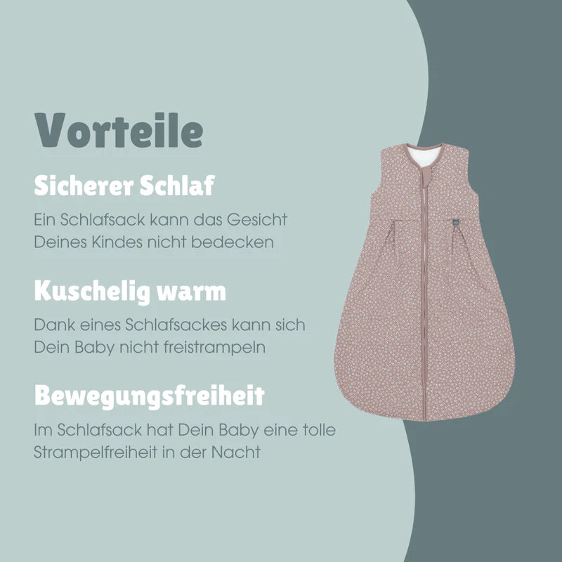Schlafsack mit Füssen 1.0 TOG, Blume Berry