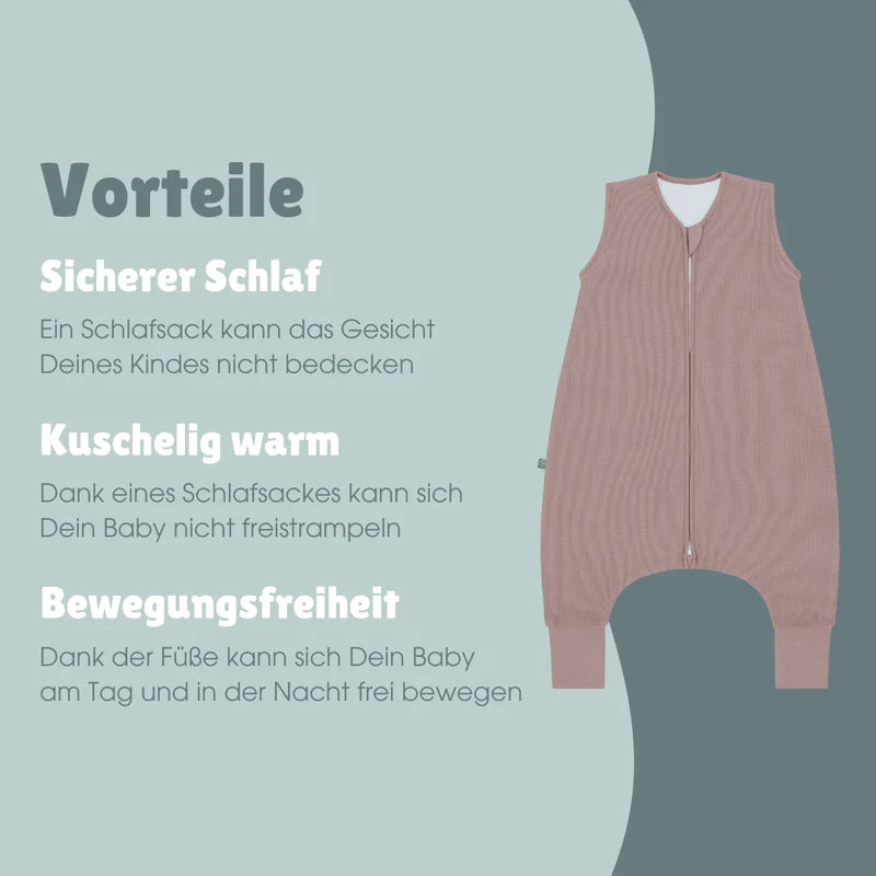 Schlafsack mit Füssen 1.0 TOG, Essential Berry