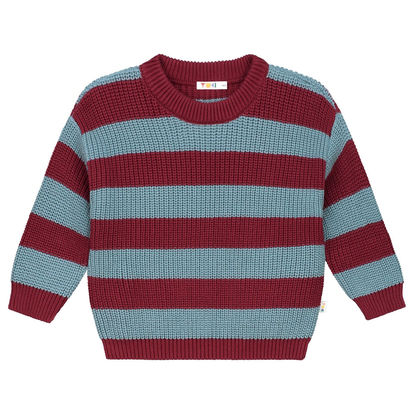 Stripes Knitted Sweater, seahorse