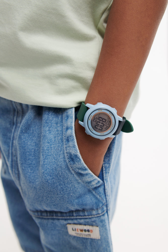 Liewood Sussi Kinder Armbanduhr mit Alarmfunktion, Colorblock