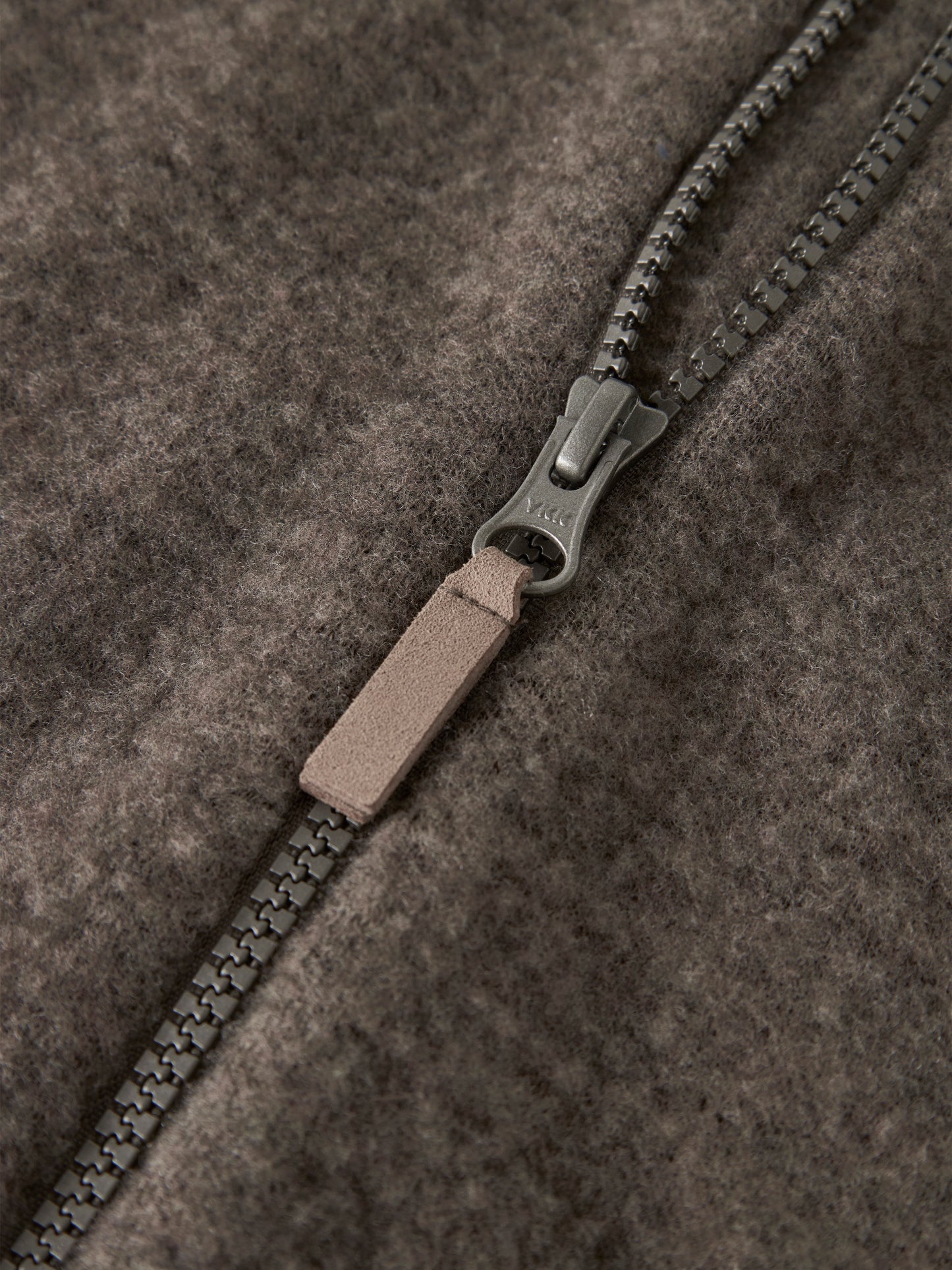 Wollfleece Jäckchen mit Reissverschluss, morel