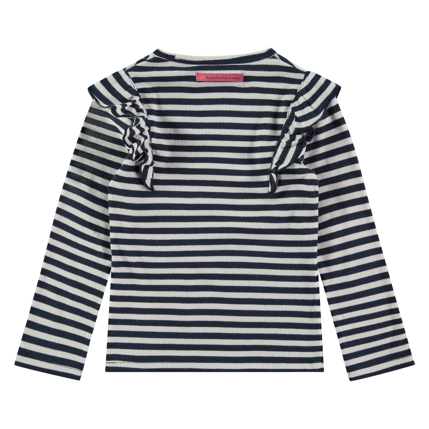 T-Shirt gestreift mit Rüschen