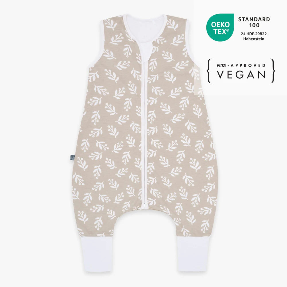 Schlafsack mit Füssen 1.0 TOG, Floral Sand