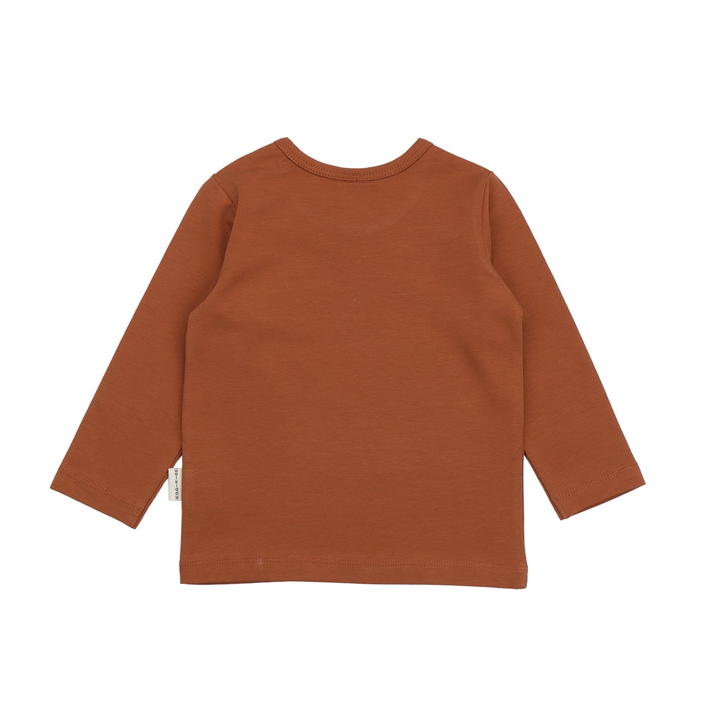 Rückseite des Langarmshirts mit Schneckenmotiv aus Bio-Baumwolle – zu kaufen bei Bärechind in Winterthur, Zürich, Schweiz.