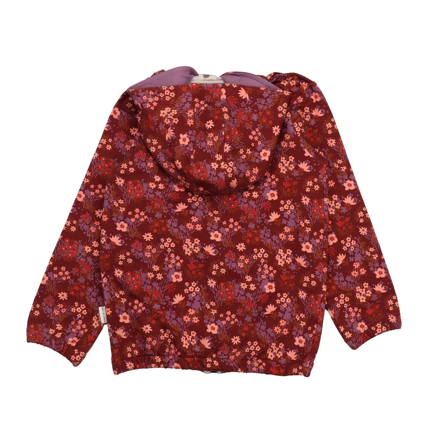 Rückansicht der WALKIDDY Sweatjacke mit Blumenmuster – zu kaufen bei Bärechind in Winterthur, Zürich Schweiz.