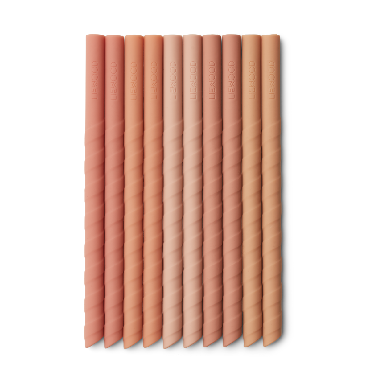 Liewood Silikon-Trinkhalm Timoti Straw 10-Pack Dark rose multi mix