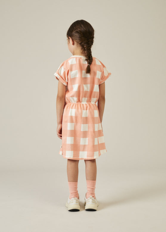 Fleece gingham dress