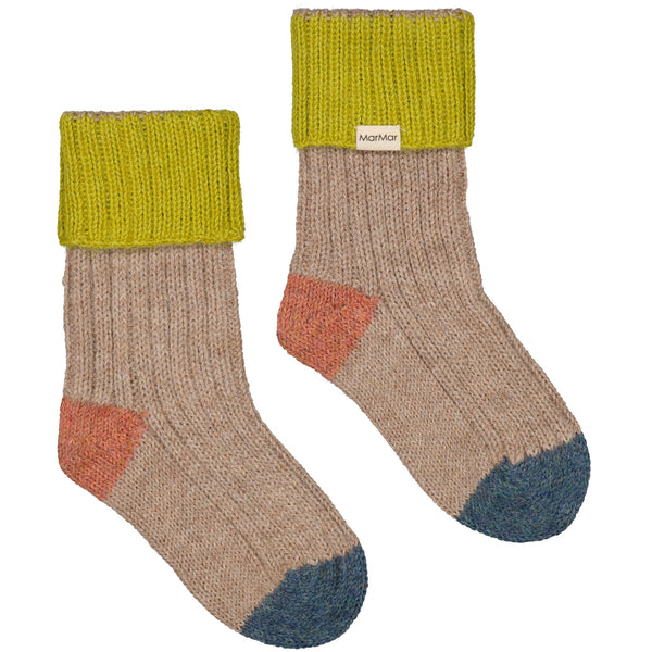 MarMar Azusa Socken aus Alpakawolle in Multicolour Block für Erwachsene – erhältlich im Bärechind