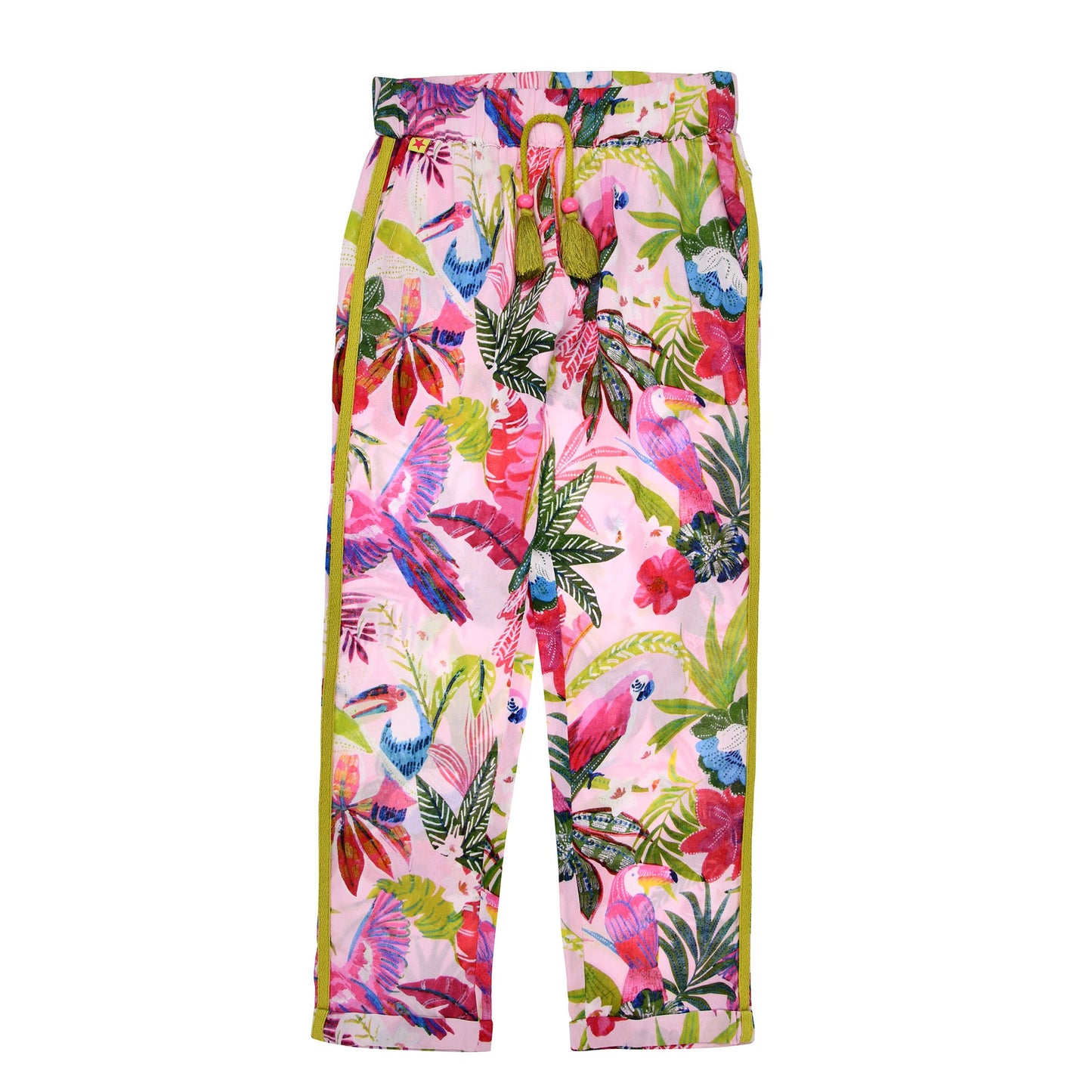 Bondi Hose „Jungleallover“ mit Allover-Dschungelprint und elastischem Bund – erhältlich bei Bärechind in Winterthur, Schweiz