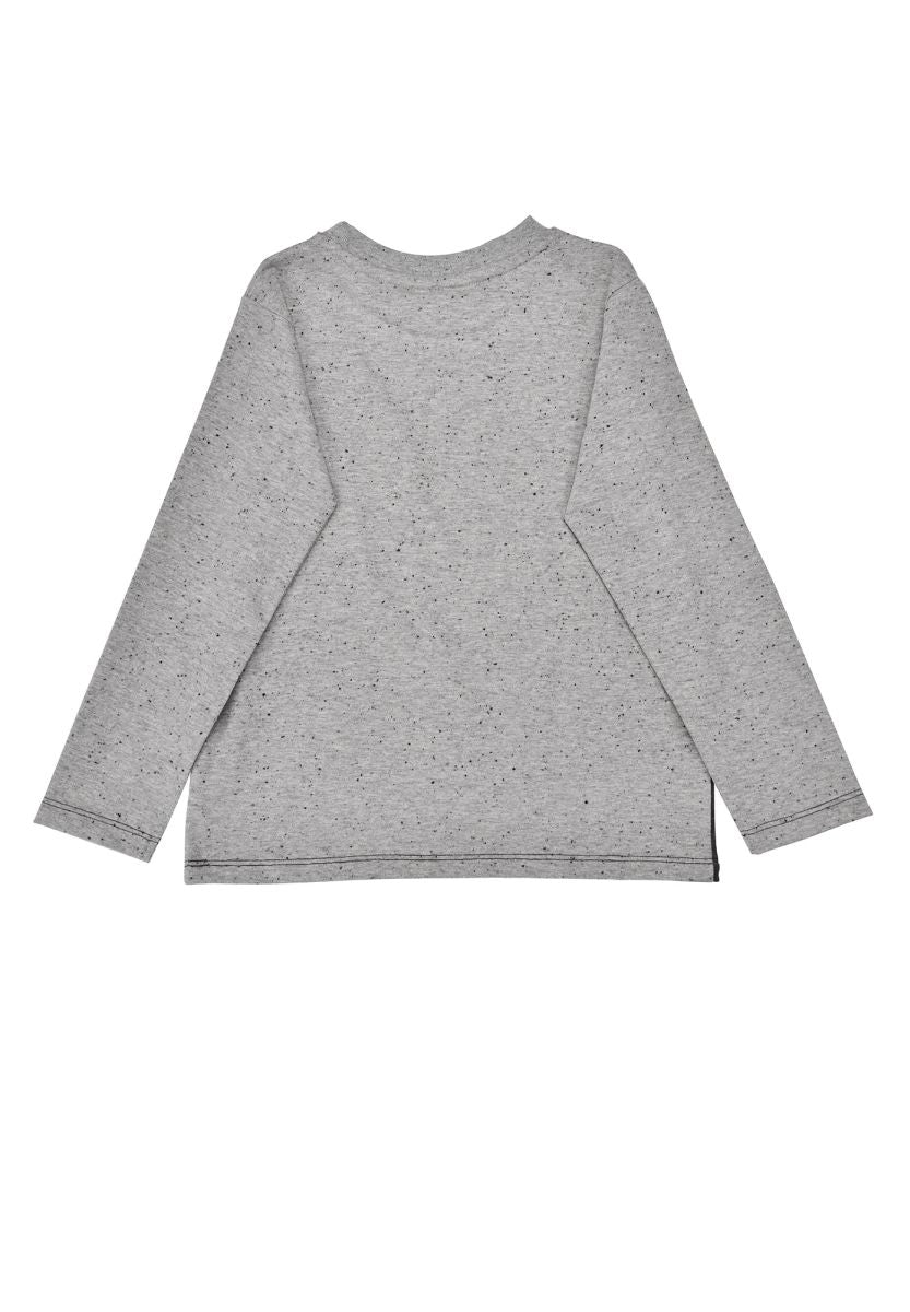 Rückseite des grauen Bondi Langarmshirts aus Baumwolle bei Bärechind Winterthur Zürich Schweiz