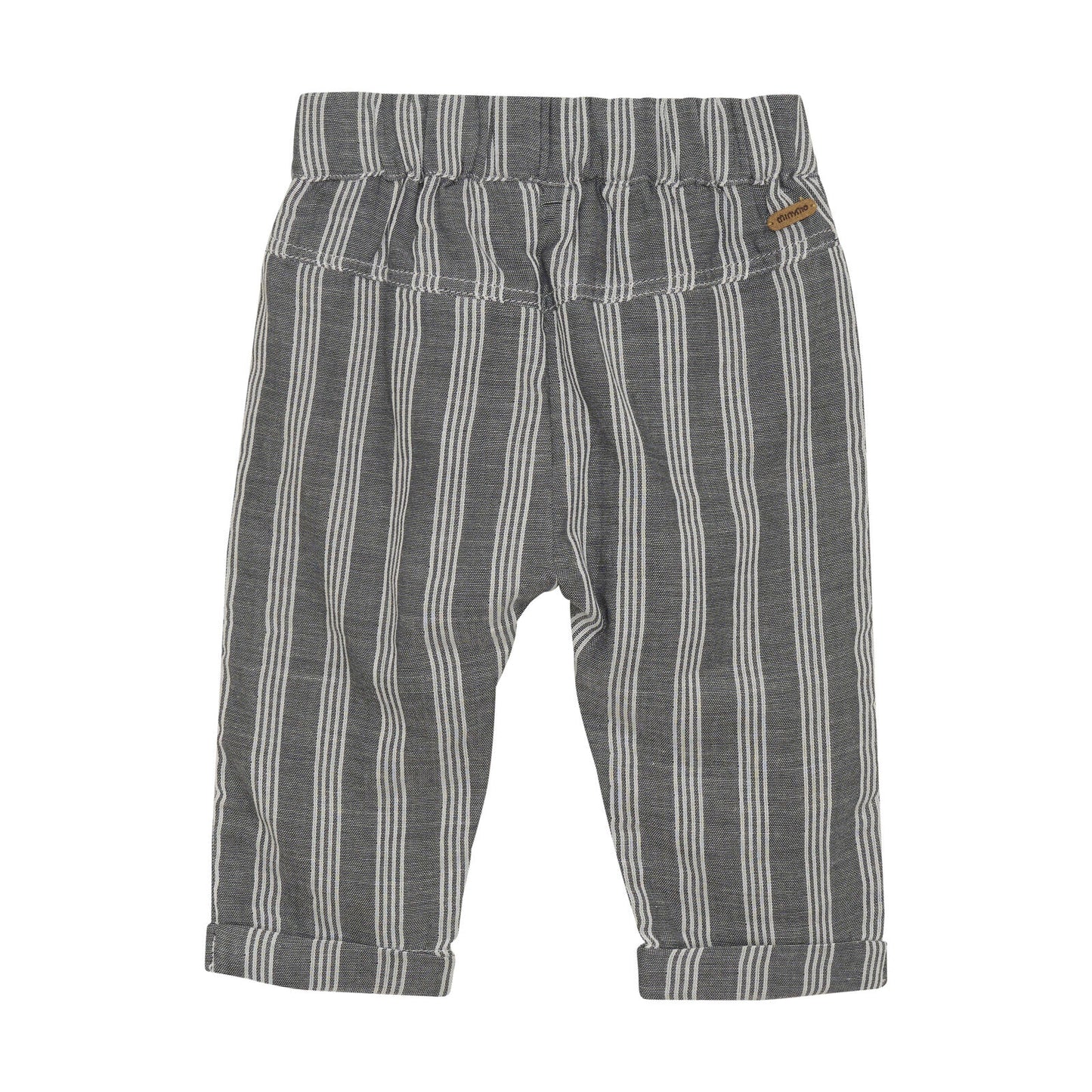 Gestreifte Hosen, grau/weiss
