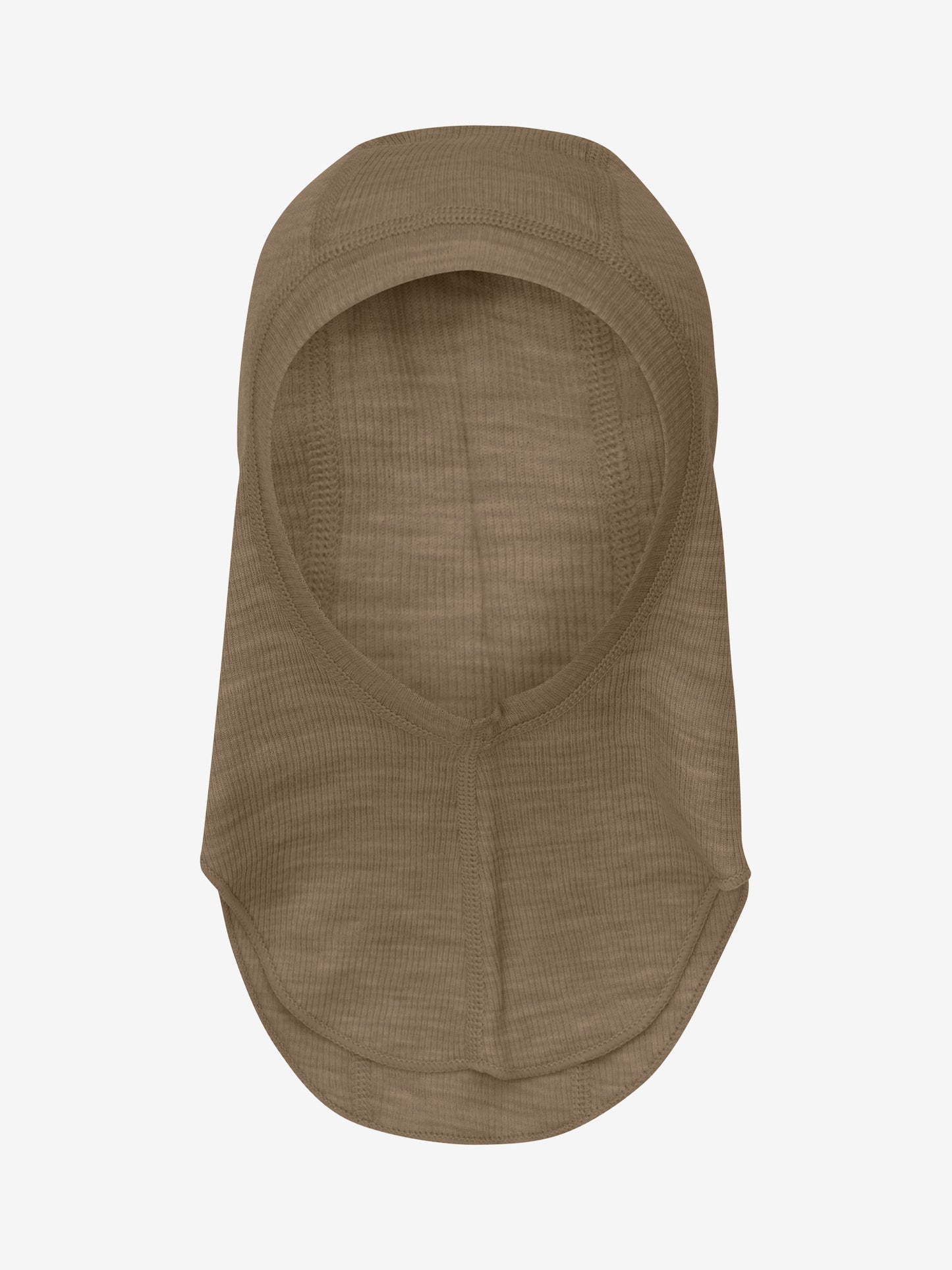 CeLaVi Balaclava doppellagig aus Wolle in cocoa creme – Rückansicht, Bärechind Winterthur, Zürich, Schweiz.