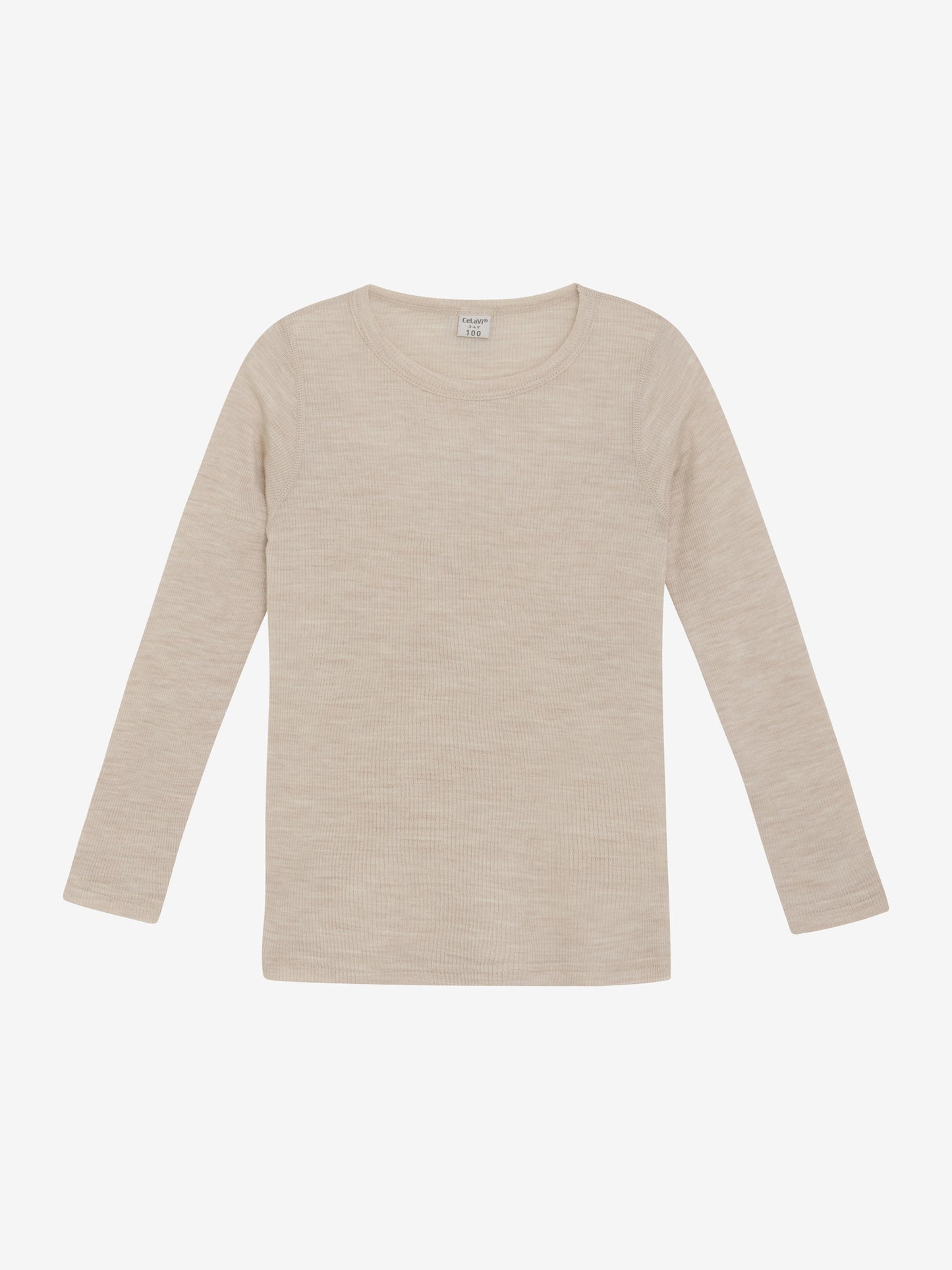 CeLaVi Langarmshirt aus Wolle in Rose Dust – Vorderansicht, erhältlich im Bärechind in Winterthur, Zürich, Schweiz.