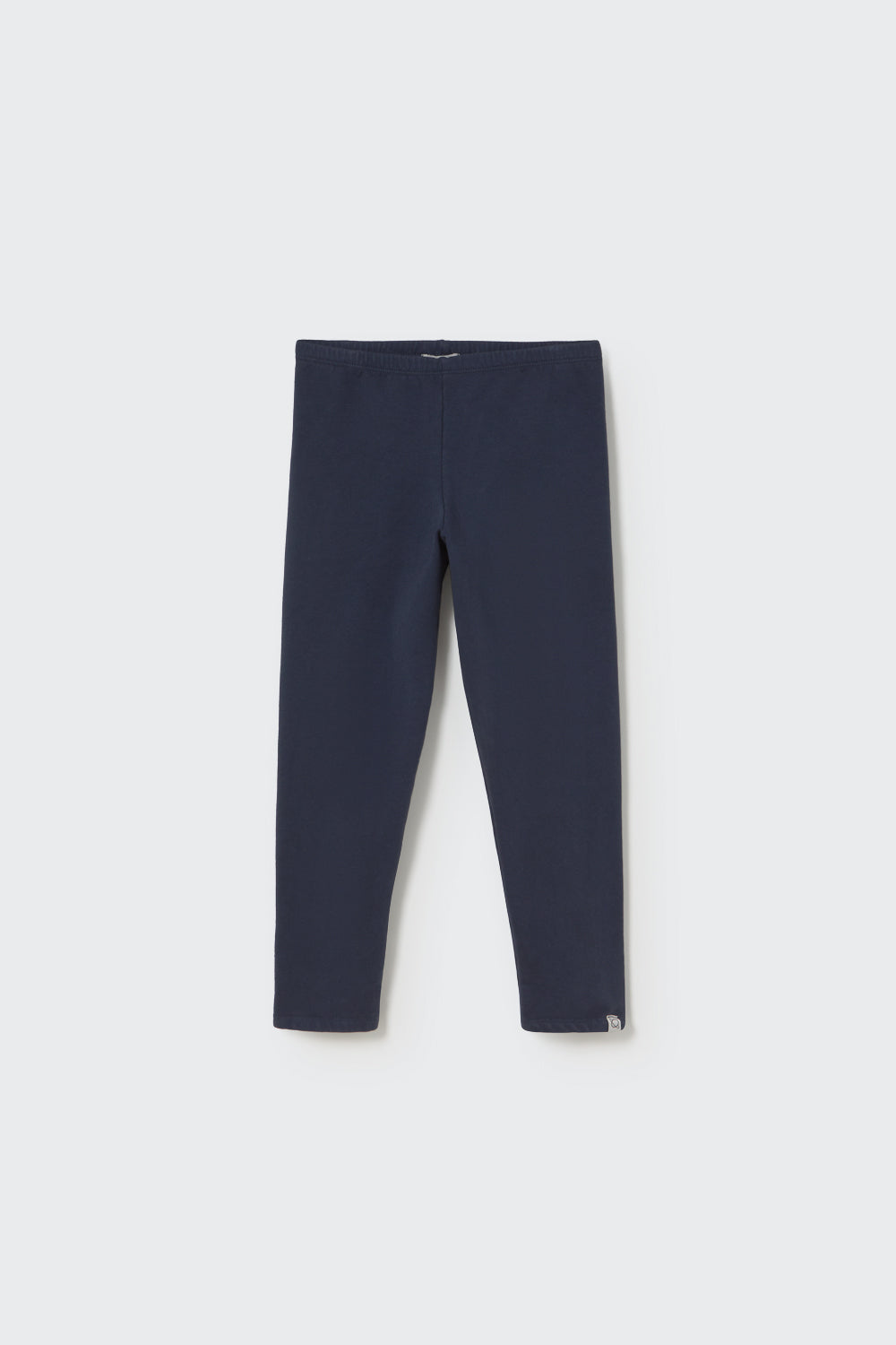 Soft brushed fleece leggings in Dunkelblau – Vorderansicht flachliegend