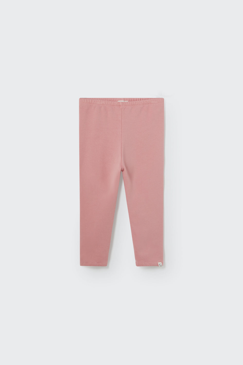 Soft brushed fleece leggings in Rose-Tea – Vorderansicht flachliegend