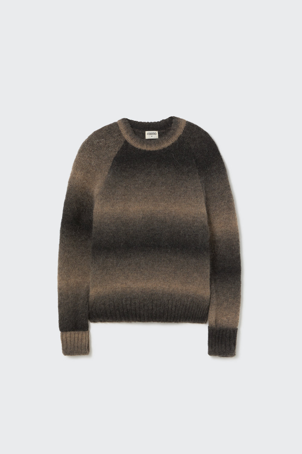 Soft dyed tricot sweater in Braun – Vorderansicht