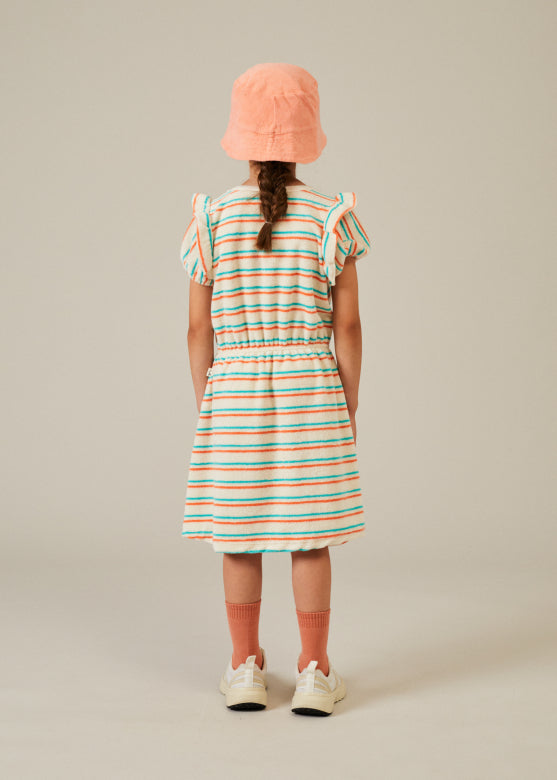 Frottee-Kleid mit Streifen