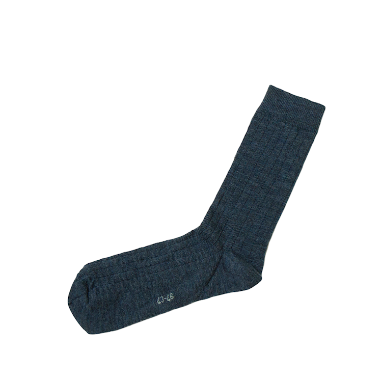 Dünne Joha Wollsocken, blau