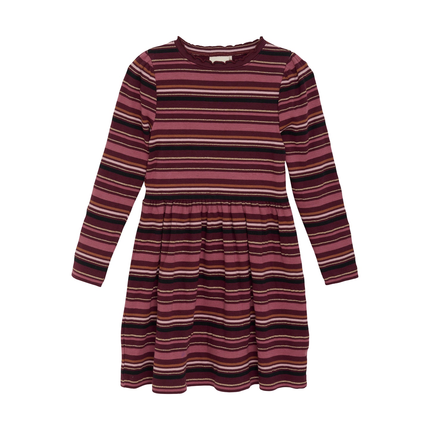 Kleid mit Streifen, Beere