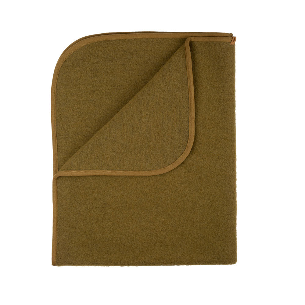 Wollfleece Decke, grün
