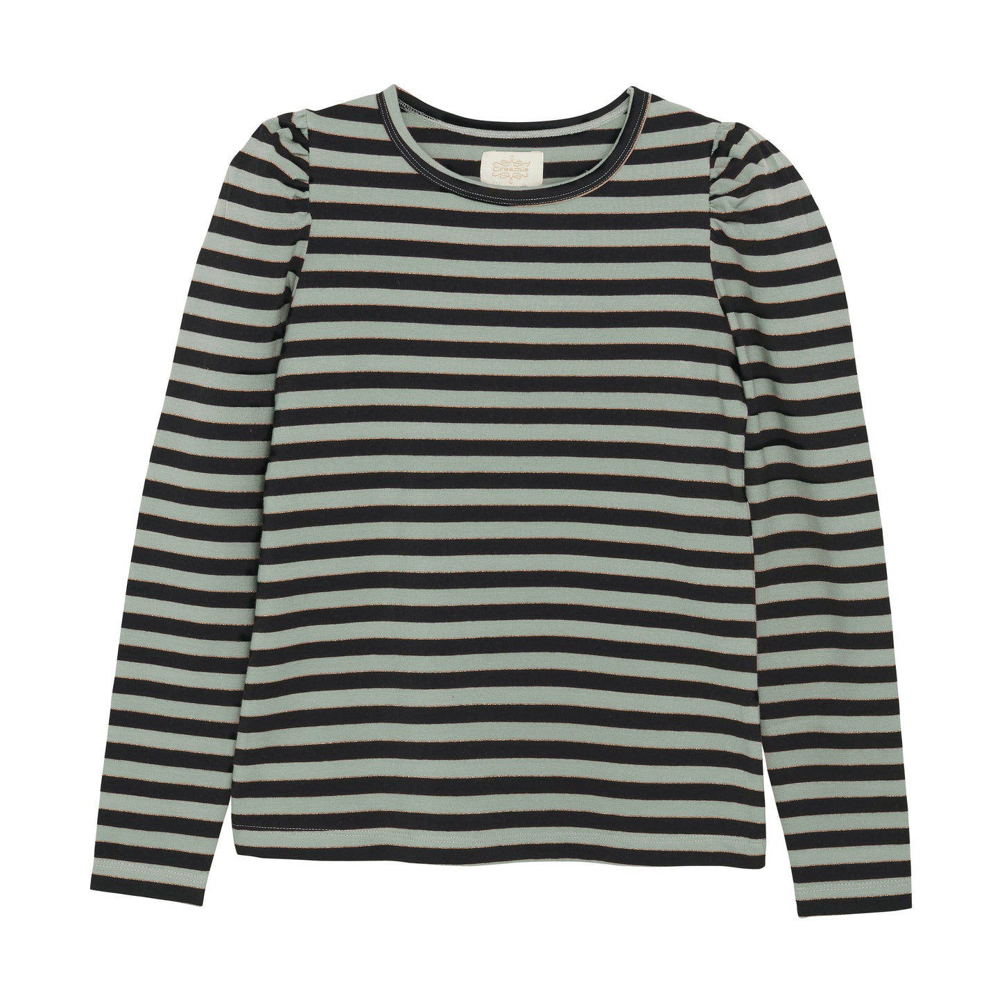 Streifenshirt, mint/gold