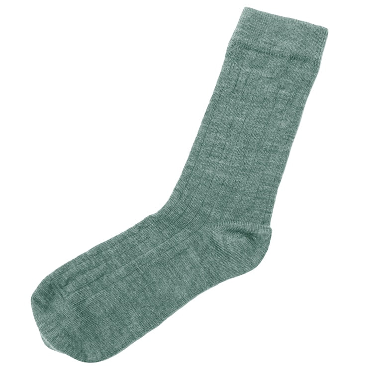 Dünne Joha Wollsocken, mint