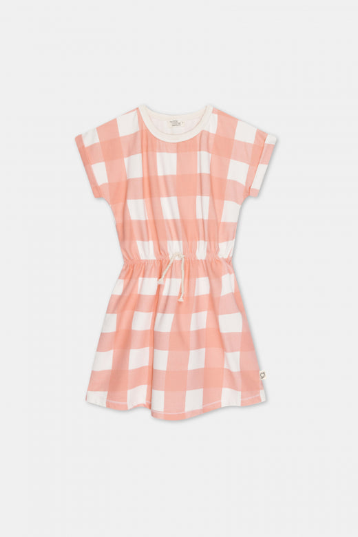Fleece gingham dress